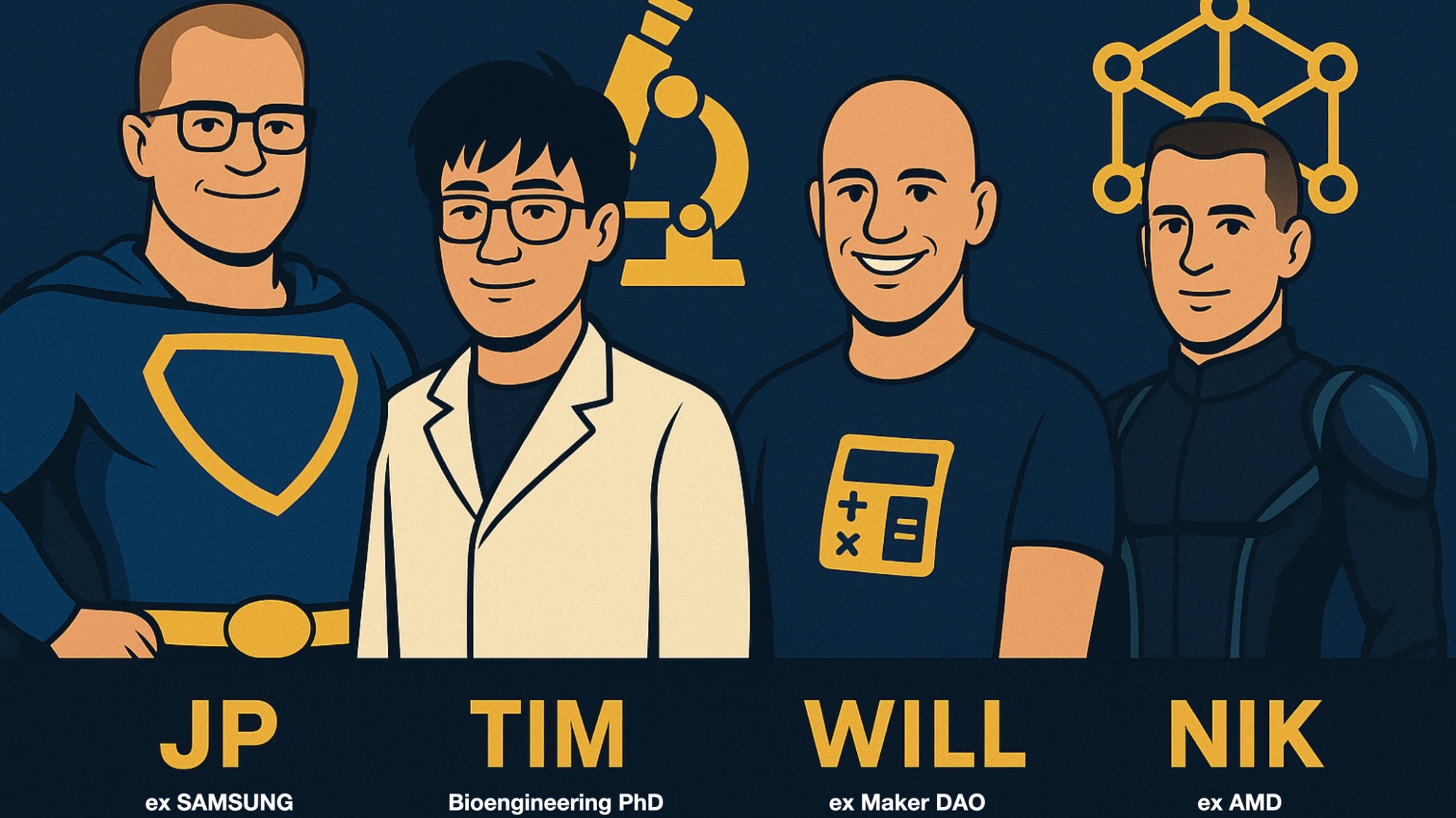 The SymbionIQ founding team — JP, Tim, Will and Nik